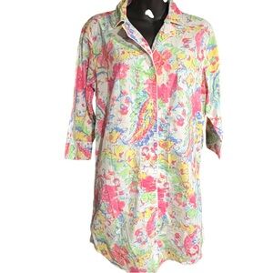 a Lauren Ralph Lauren paisley-print night shirt dress medium